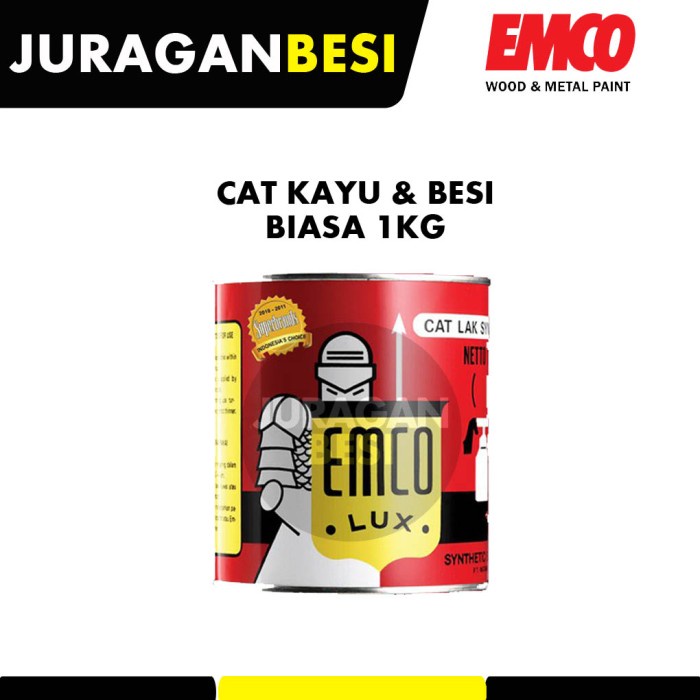 Jual Emco Lux Cat Kayu And Besi 1kg Putih Hitam 1 Kg Shopee Indonesia 0961