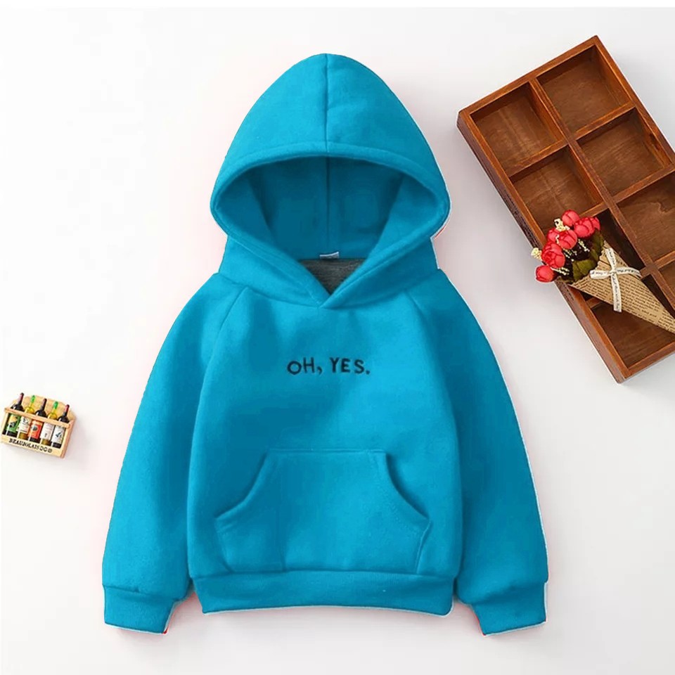 Sweater Hoodie Anak Oh Yes Sweater Fleece Baju Anak Kekinian Murah Unisex