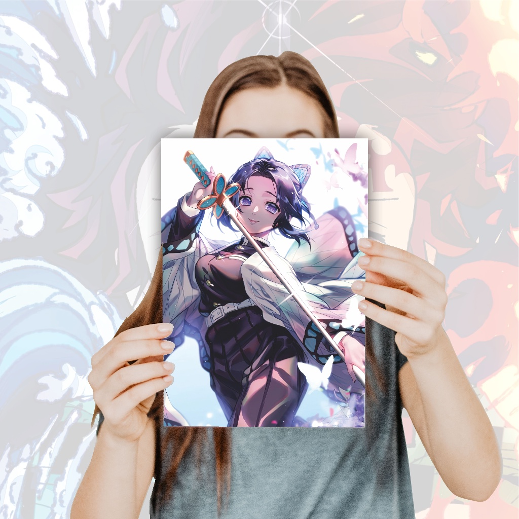 Poster Anime Kimetsu no Yaiba Demon Slayer Nezuko Tanjiro Zenitsu Giyuu Tomioka Inosuke - Size A4+-4