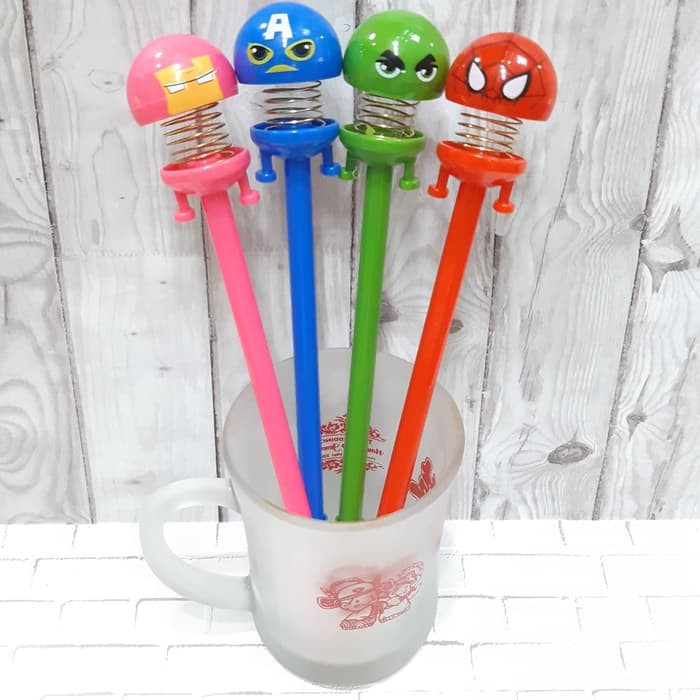 

PULPEN GEL FANCY AVENGER PER KEPALA GOYANG