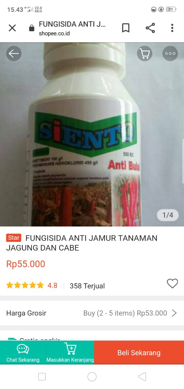 Fungisida Anti Bulai Jagung Dan Cabe