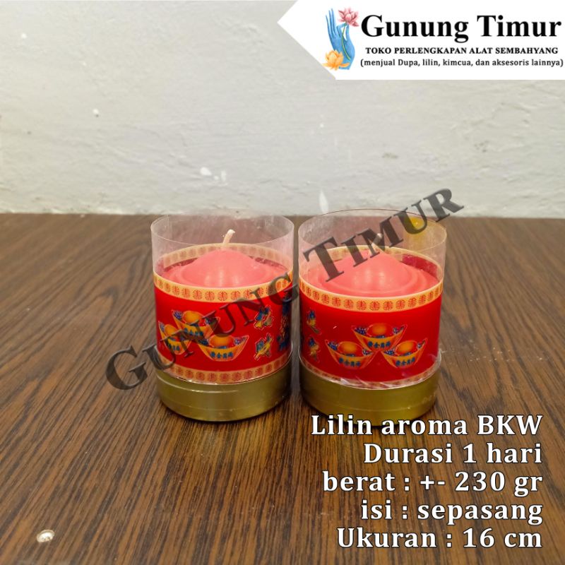 Lilin Merah Durasi 1 hari / Lilin Merah Isi Sepasang / Lilin Sepasang