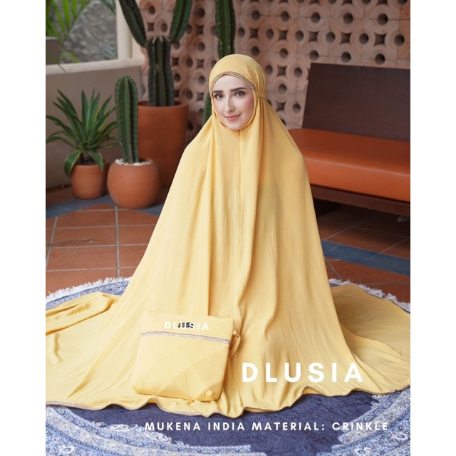 Mukena Arab DLUSIA INDIA Crinkle Jumbo Mukena Mewah Dewasa