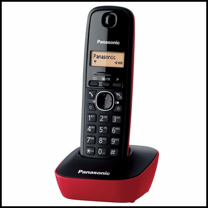 Telepon Wireless Panasonic Tg1611 ( Merah) Telepon Rumah