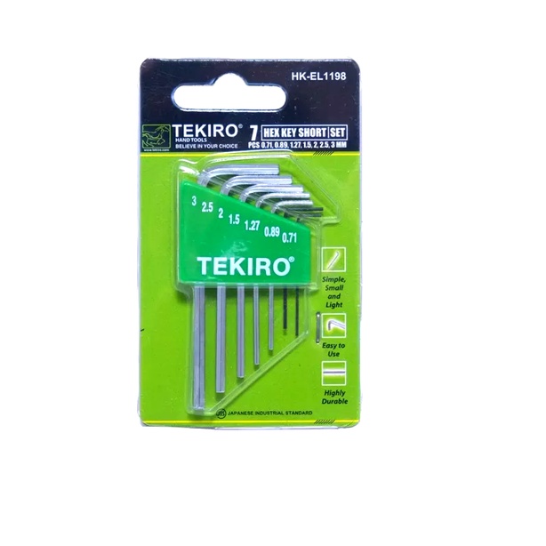 TEKIRO Kunci L Set Elektronik Set 7 Pcs Set Kunci L Elektronik Mini Isi 7 pcs Jam / Handphone /