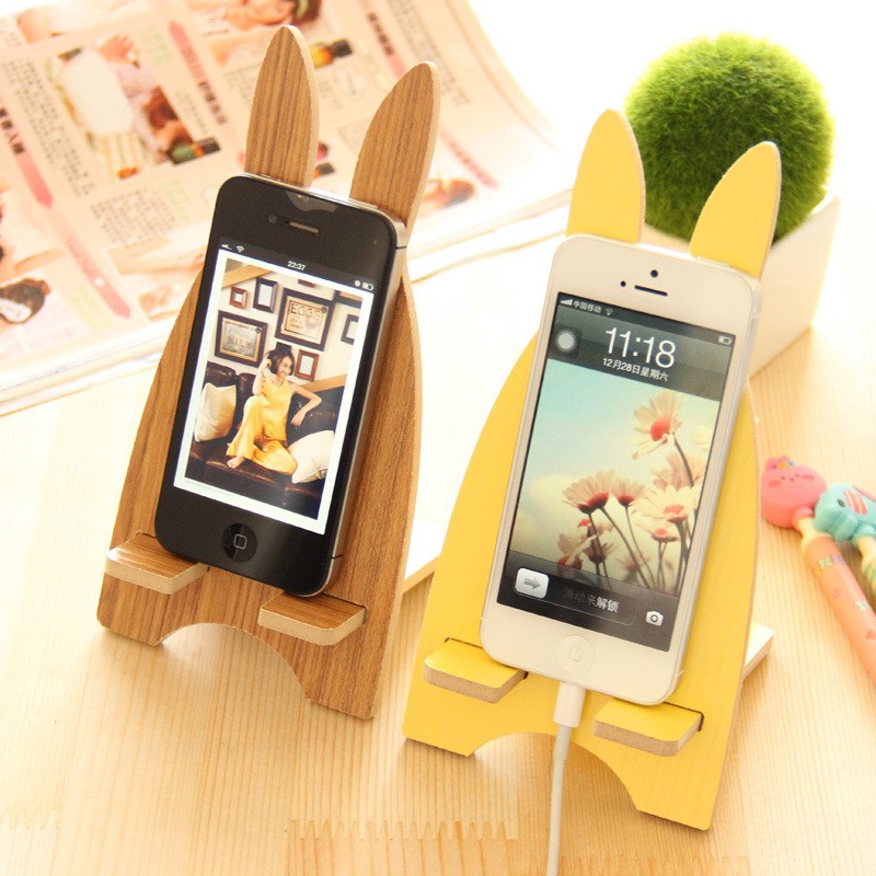 PENYANGGA HP LIPAT MOtif KELINCI/ STAND HOLDER MINI / HP SANDARAN / HP STH Stand kayu (b8k)