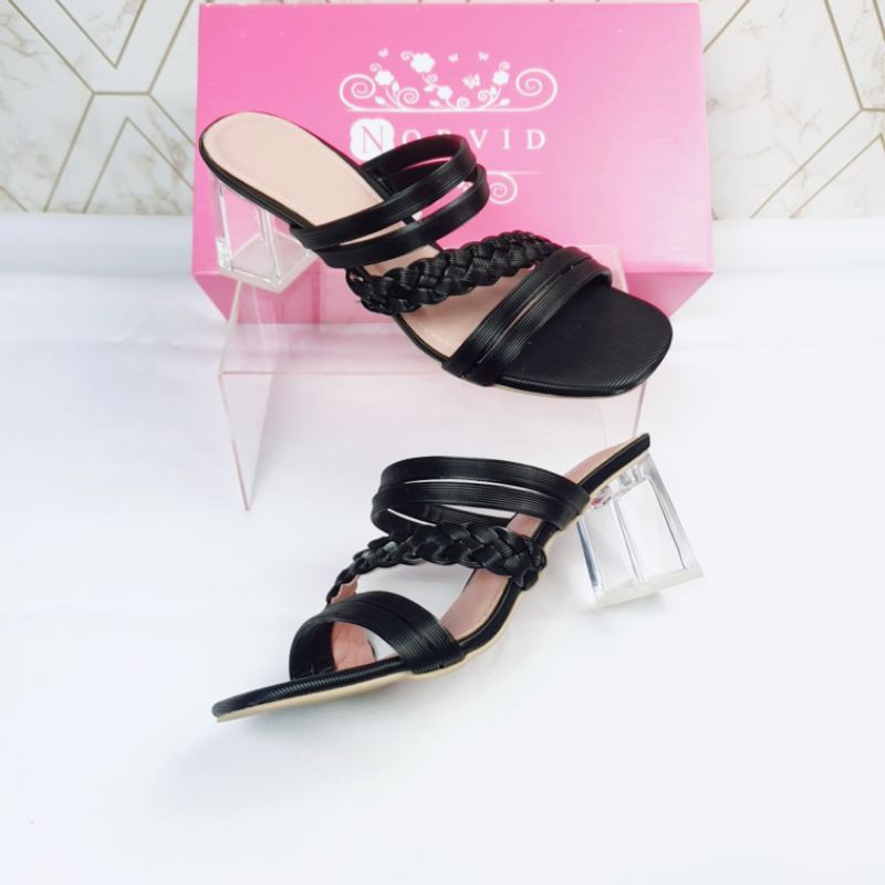 Norvid strappy transparent heels 219