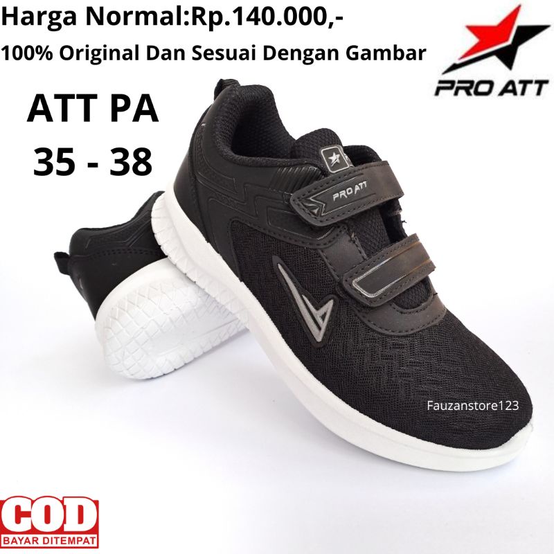 SEPATU SNEAKER SEKOLAH ANAK LAKI PEREMPUAN ATT PA700V PC 870V PI600V HITAM PUTIH SD SMP ORIGINAL