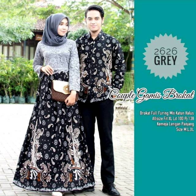 Batik Couple Gamis Brokat