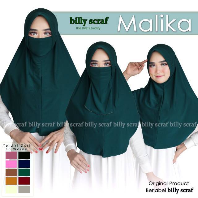 MALIKA INSTAN NIQOB CADAR/BILLY NIQOB/HIJAB INSTAN MASKER