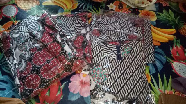 Batik Couple Keluarga - Sania Ruffle Ori Ndoro Jowi Dnt - Motif Morena