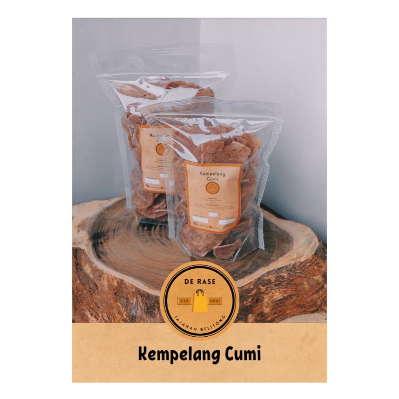 

de_rase Kempelang/Kerupuk Cumi Mentah Asli Belitong Kemasan 300g Jajanan Belitong