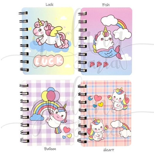 

GCC Notebook A7 Spiral Rainbow Unicorn Buku Mini PelangiUnicorn GCC 308508