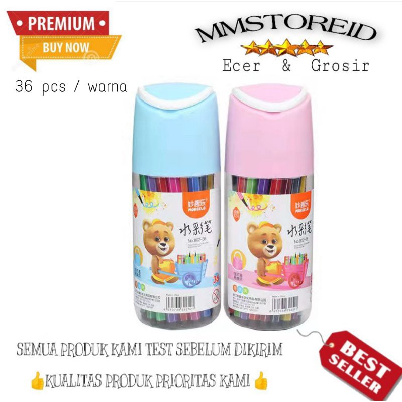 MM - Spidol warna pena 36warna watercolor pena drawing color / spidol watercolor washable 36 warna
