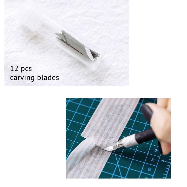 

[PRODUK 0YZZM] JUNESIX A5 CUTTING MAT & CARVING-KNIFE PEN SET ALAS POTONG FCI