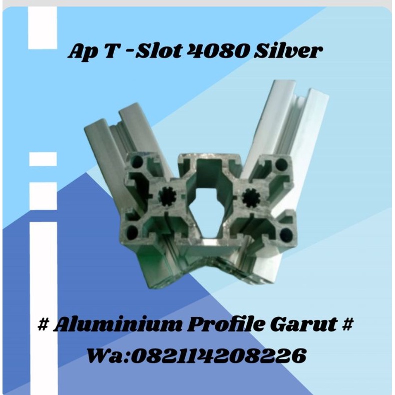 ALUMINIUM ALUMUNIUM PROFILE T- SLOT 4080 SILVER Panjang / cm - Silver