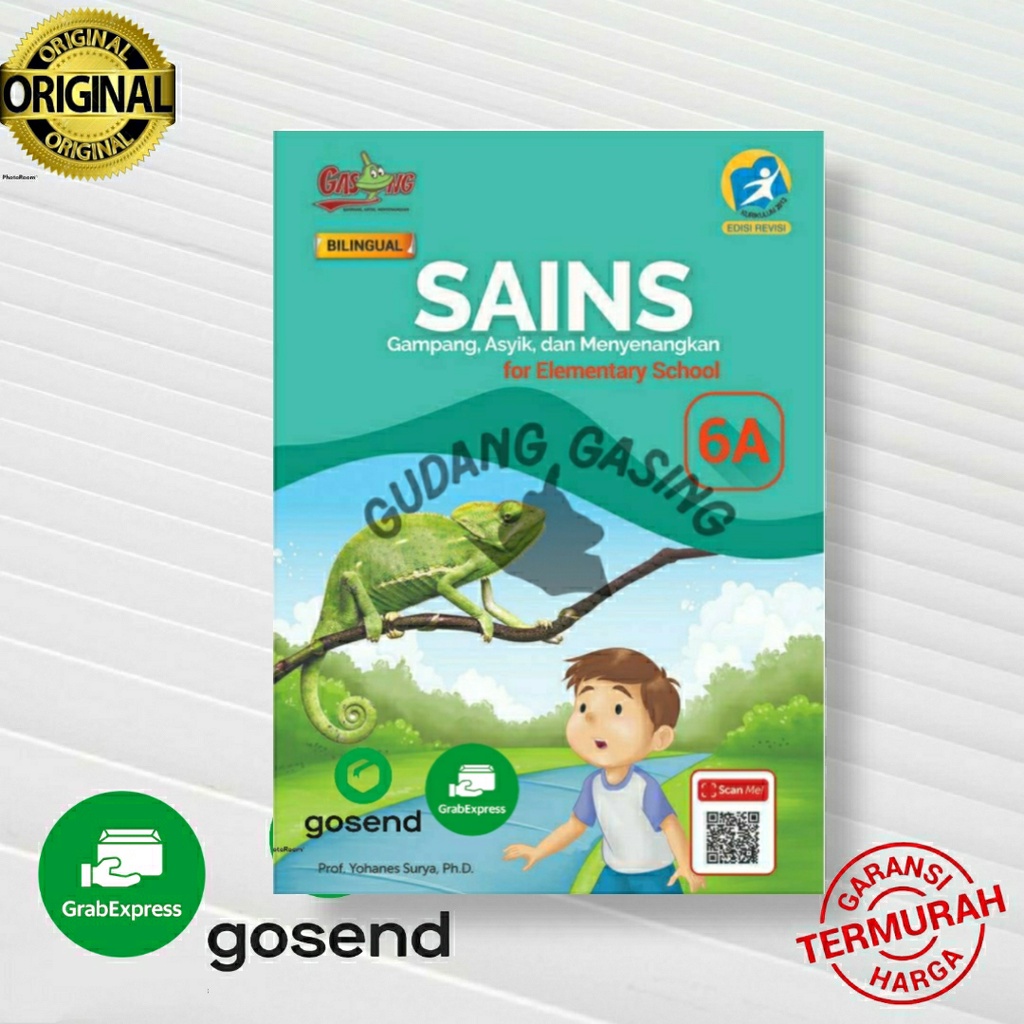 Buku SAINS GASING Kelas 6A BILINGUAL SD  Kurikulum 2013 K13 Bilingual Karangan Prof. Yohanes Surya