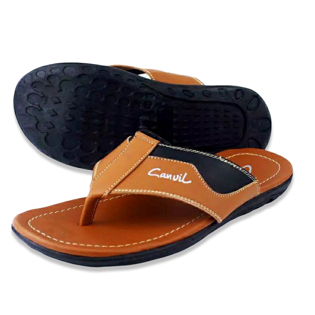 Sandal Jepit Canvil Pria Terbaru Best Seller | Sandal Cowok Casual | Sandal Trendy