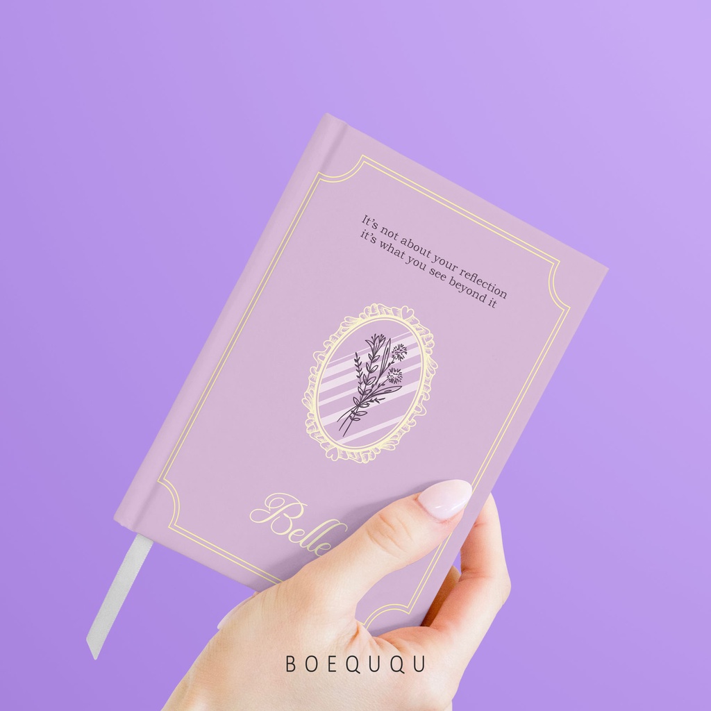 

BOEQUQU - Notebook Hardcover Softcover Design Custom Nama Quote/ Buku Catatan Journal Free Bookmark