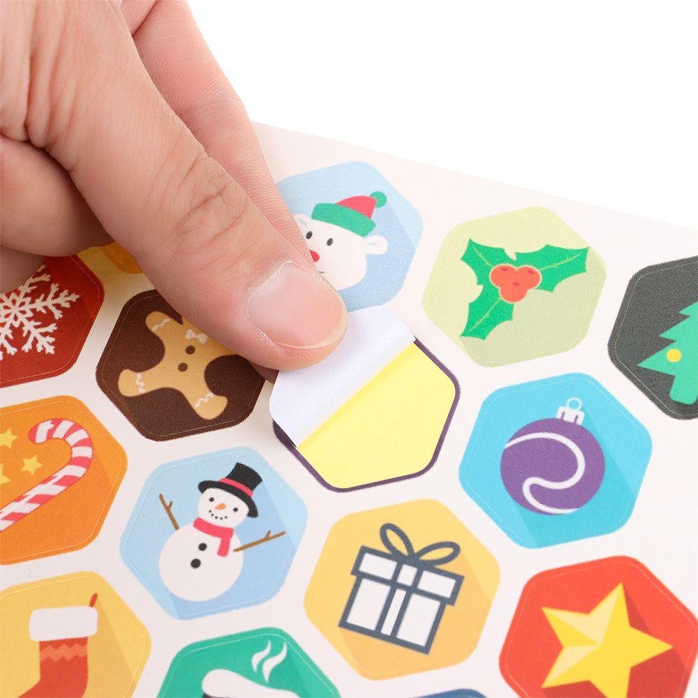 R-flower 180pcs Kemasan Sticker Decor DIY Xmas Natal Tag