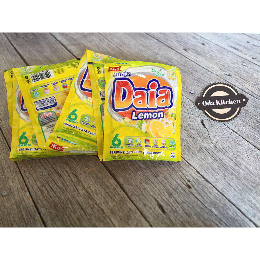 DETERJEN DAIA LEMON 6X50g