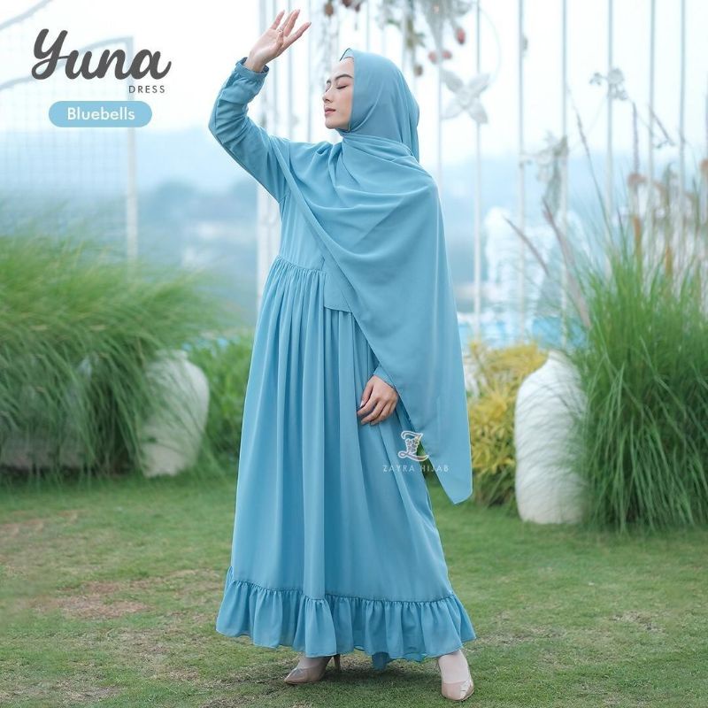 Yuna Dress by zayra hijab ORI - Bluebells