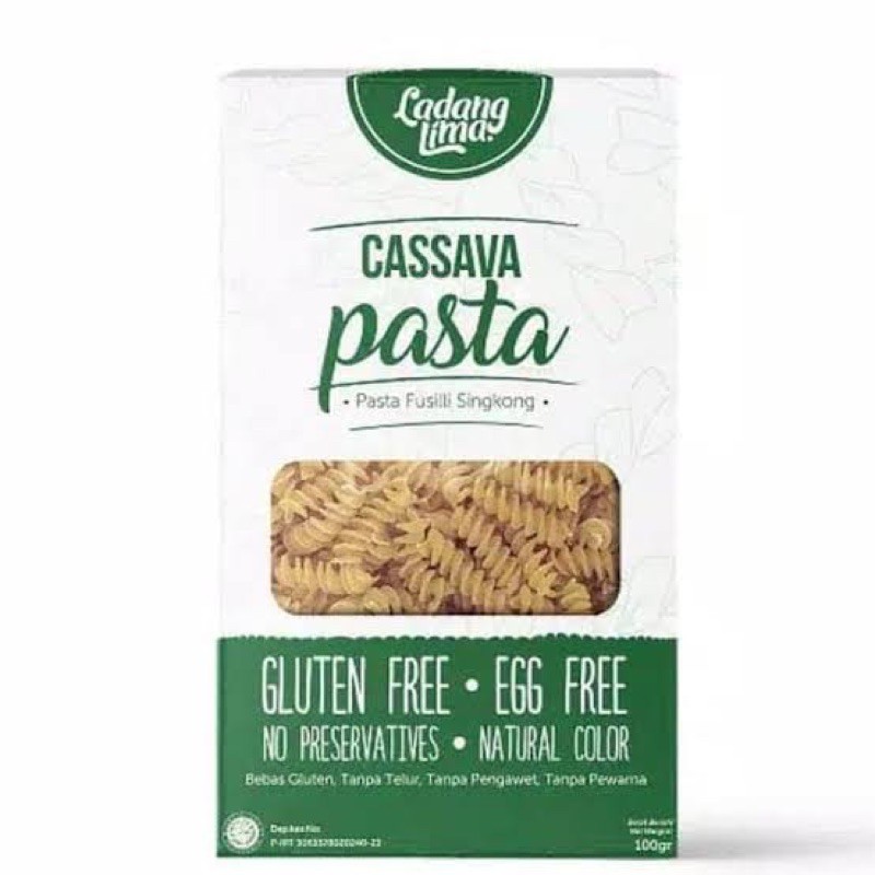 Ladang Lima PASTA ORI Singkong GLUTEN FREE 120gr / Ladang Lima Casava Pasta Free Gluten 120 gr