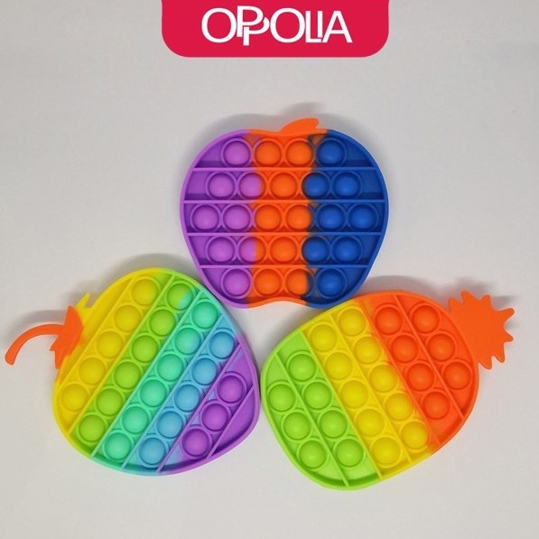 Oppolia Mainan Pop it Fruit Series Murah Pop it Rainbow Figet Toys Unicorn Dino Kotak Seri Buah-1