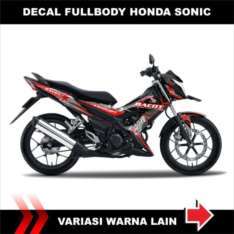 Decal motor Honda Sonic / decal Sonic 150R / Sticker motor Sonic
