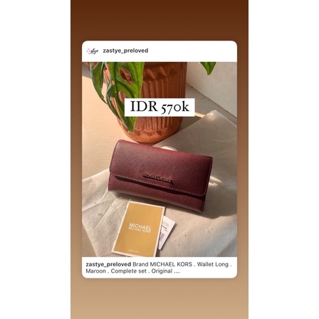 Dompet long wallet Michael Kors 1st Hand ORIGINAL