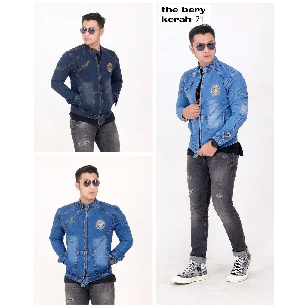 JAKET JEANS WARIOR / JAEKET JEANS PRIA TERBAIK / JAKET LEPIS PRIA TERPOPULER / JAKET JEANS TERMURAH 