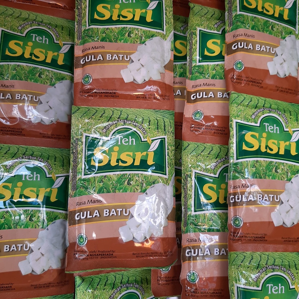 

teh sisri aneka rasa renceng isi 10 sachet rasa gula batu