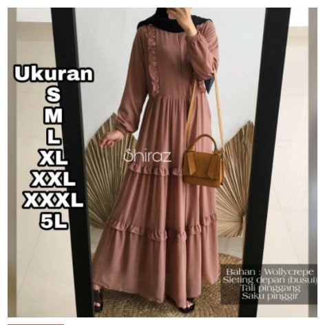 Baju Gamis Import Terbaru Bahan Kaos Anjana Maxy Alfashion Original Solo Dress Big Size