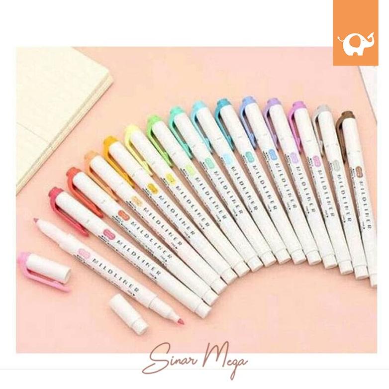 

((BISA COD)) Zebra Mildliner (satuan) Double-Sided Highlither