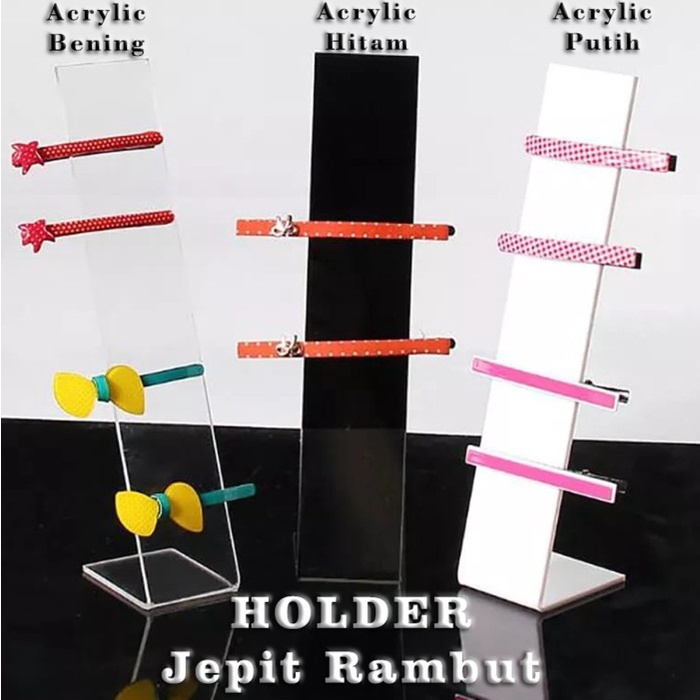 Tempat Jepit Rambut Akrilik - Stand Jepitan Holder Hairpin Acrylic