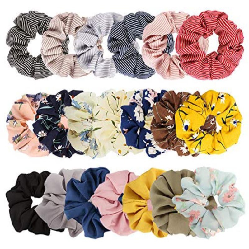 Kunciran Rambut Ikat Rambut Cempol Scrunchie Motif Random