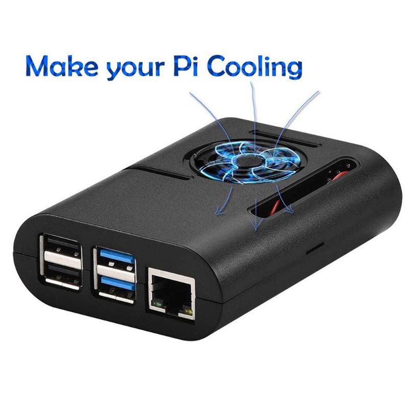 Btsg Pelindung Untuk Case Cover for Shell Enclosure with Cooling Fan Untuk Raspberry Pi