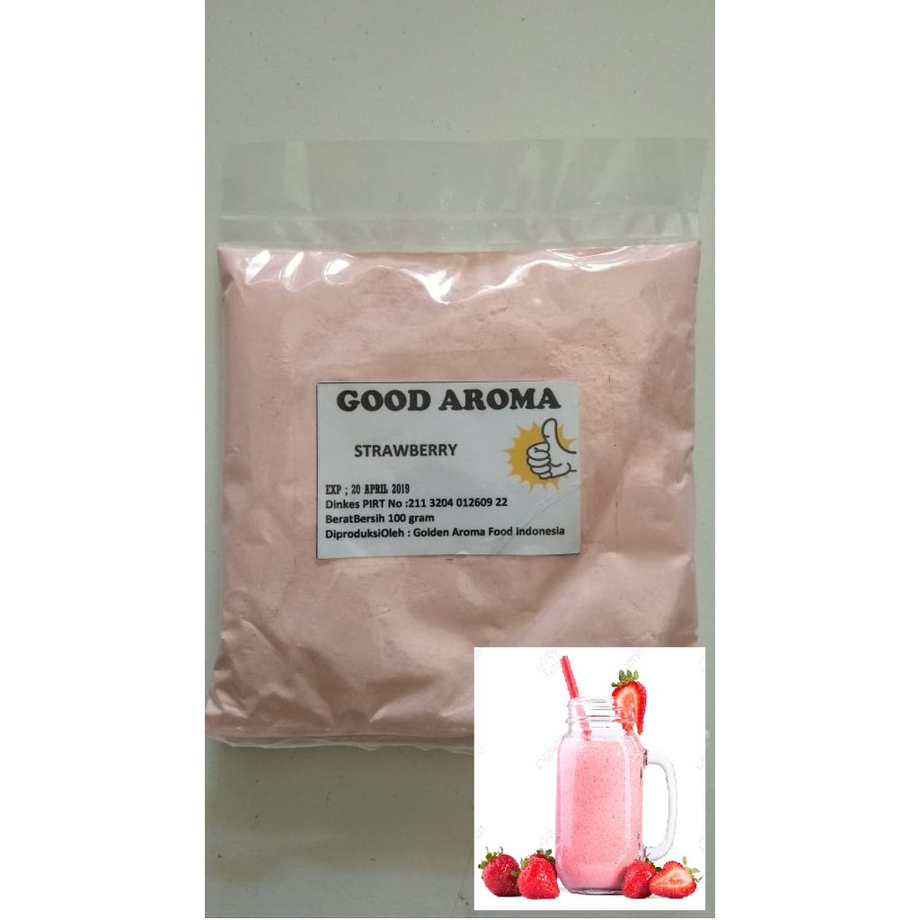 

Bubuk Minuman Strawberry Pure Non Gula 100 gram, Jual Strawberry Powder Pure Non Gula murah enak