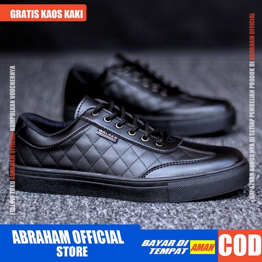 ABRHM- PEDRO Sepatu Sneaker Pria Sepatu Pria Casual Sneakers Kulit Pu Ori Cowok/Cowo Sepatu Kasual Semi Formal Kerja Kantor Kuliah Gaya Santai Keren Kekinian Original Murah Terlaris