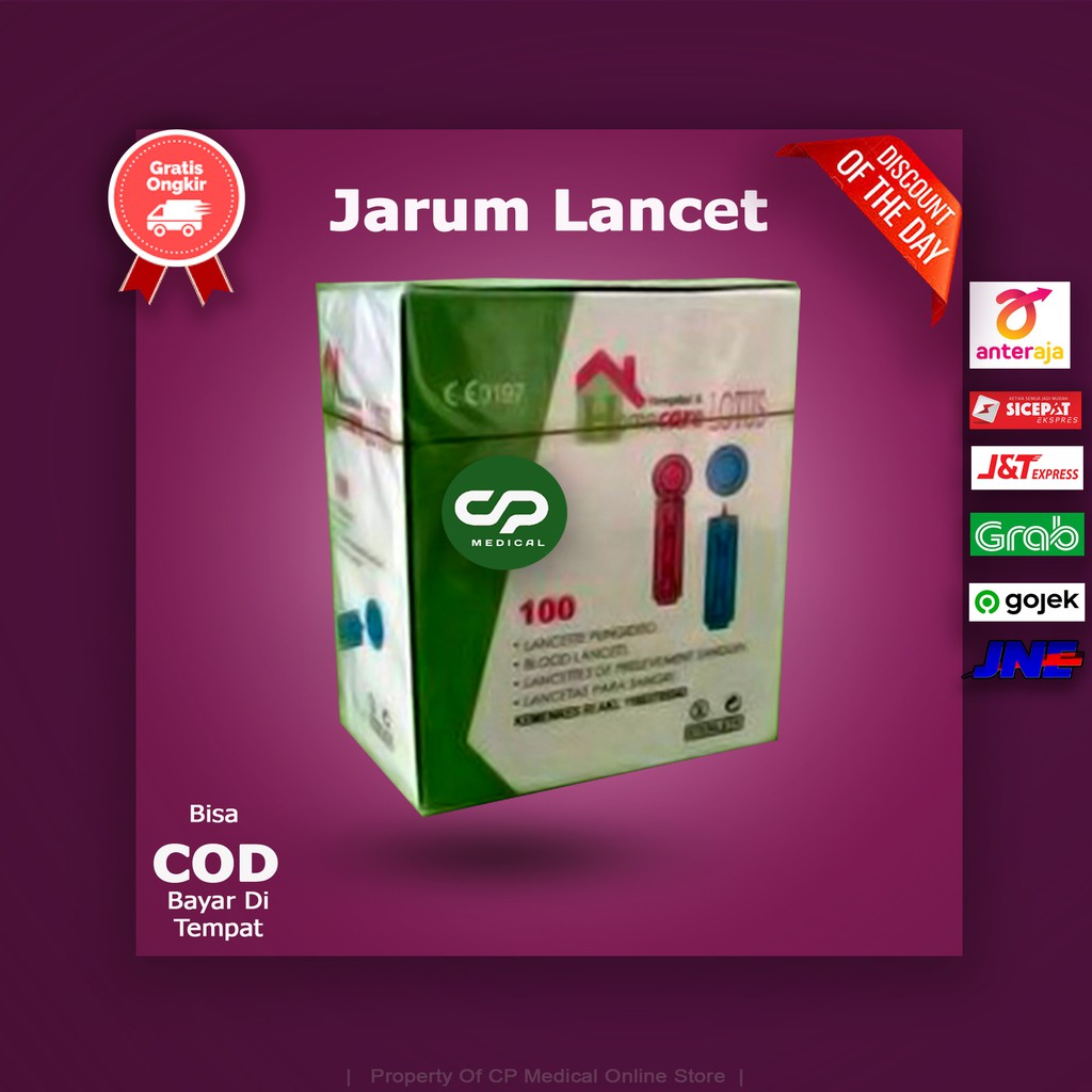 (Original) LANCET/ JARUM LANCET /LancetJarum check/ Blood Lancet Exp Lama Termurah