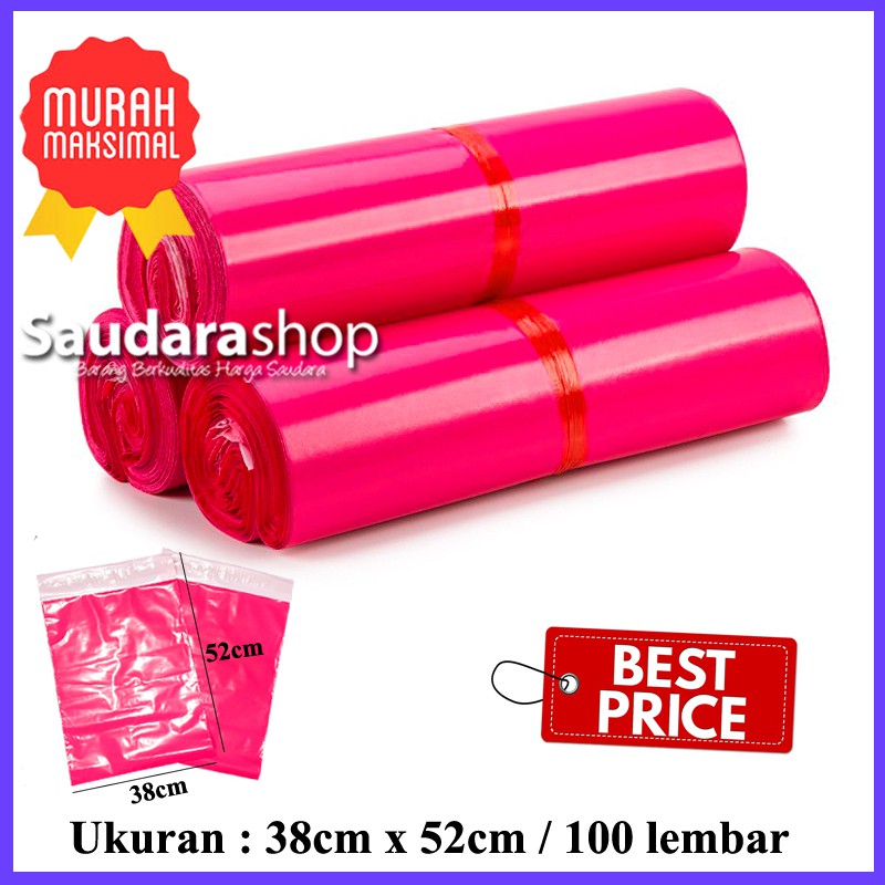 

Polymailer GLOSSY Pink 38x52 (100pcs) / Plastik Packing Online 38x52cm
