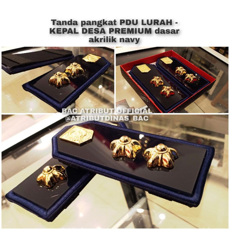 PANGKAT PDU LURAH KADES LATAR AKRILIK BIRU NAVY
