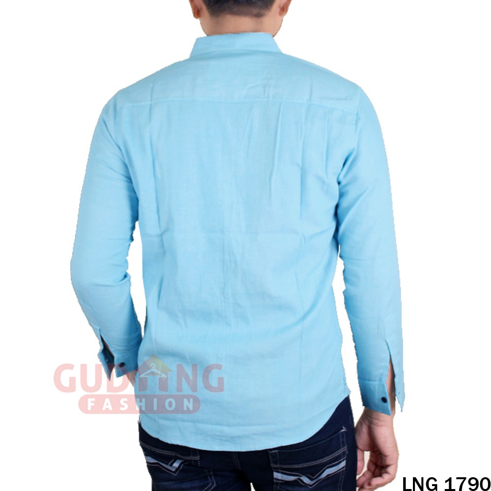 Baju Kemeja Cowok Model Sekarang Katun Oxford Panjang - LNG 1790