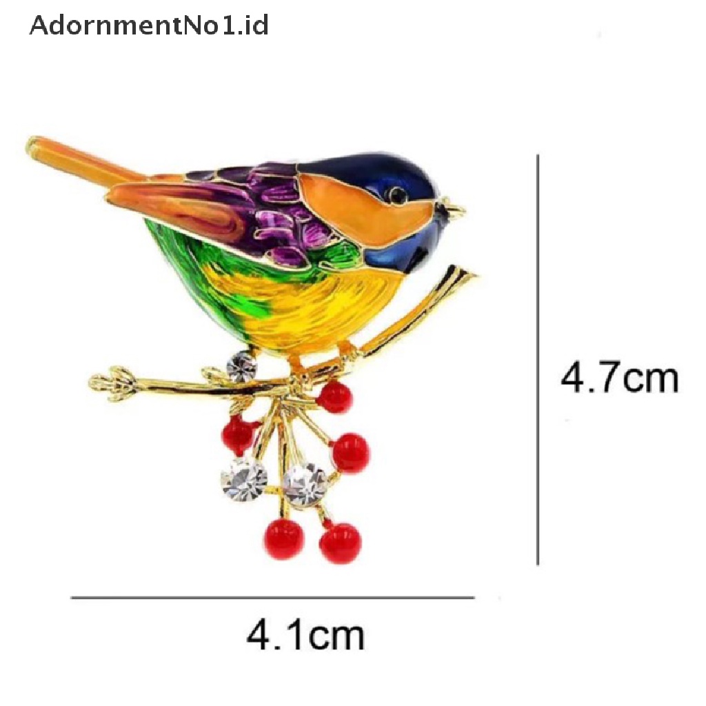 (AdornmentNo1) Bros Pin Enamel Bentuk Burung Untuk Hadiah / Perhiasan Wanita