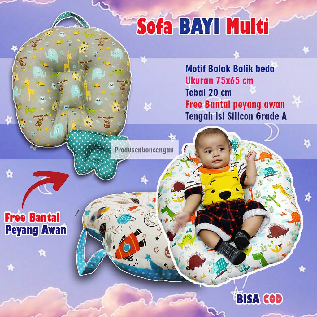 FREE bantal peyang Sofa Bayi Jumboo Empuk