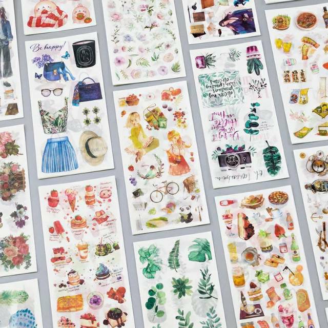 

[LBS] 3 lembar Sticker Set Lucu untuk Bullet Journal Diary Scrapbook Studygram Part I