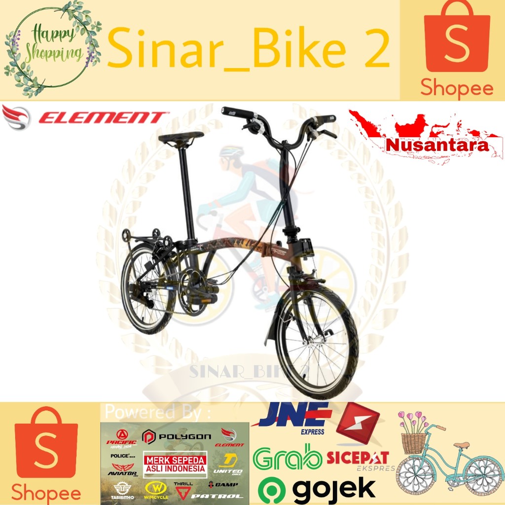 Sepeda Lipat Element Pikes Gen 2 Edisi Nusantara