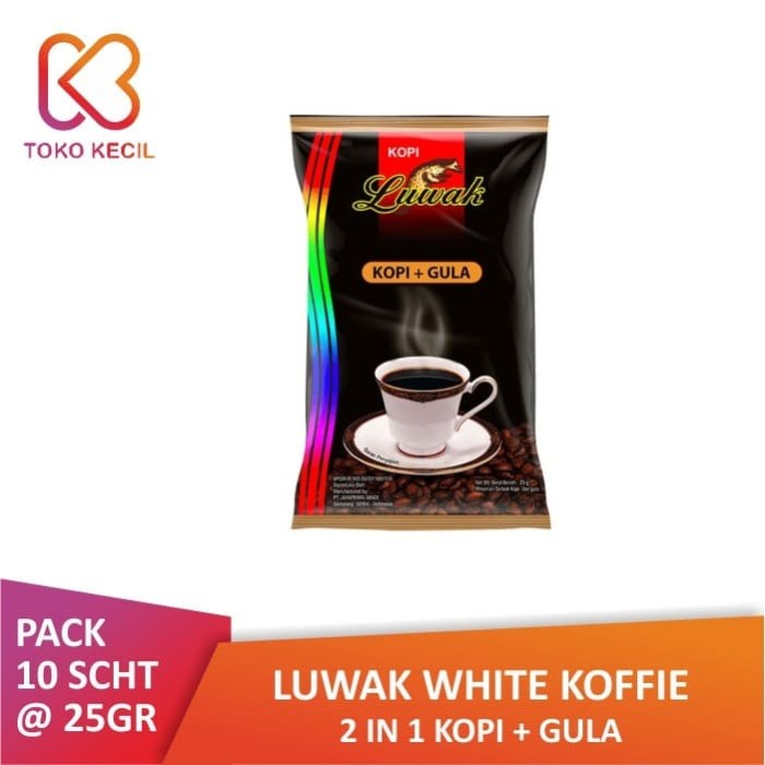 

vd201r Pack Luwak White Koffie 2In1 Kopi + Gula 25 Gr | Luwak White Coffee Ds20X11