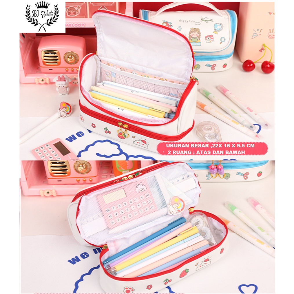 Tempat Pensil Kotak Pensil STICKER DIY Korea Design Pencil Case