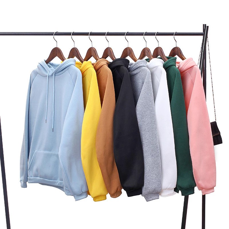 Parisdivarious Sweater Hoodie Jemper Basic Polos Part 2 Bahan Fleece Size S - XL (Pria &amp; Wanita)